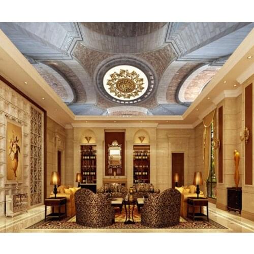 Custom 3d ceiling wallpaper Embossed pattern wallpaper 3d living room bedroom 3d ceiling wallpaper for walls