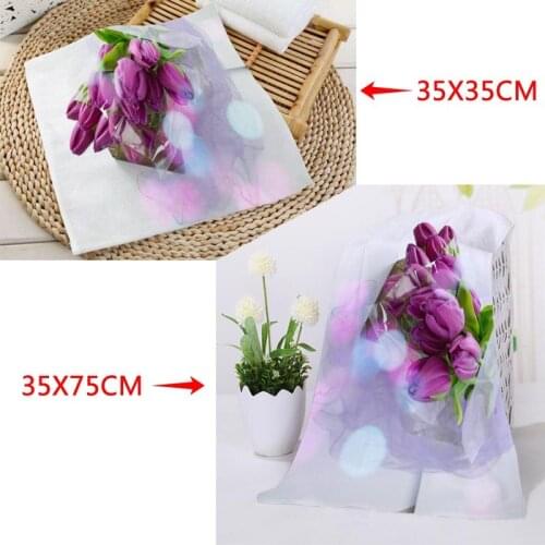 Custom Tulips Towels Microfiber Travel Fabric Quick Drying Printing Absorbent Wearable Towel Beach Hair Towels
