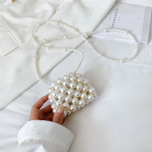 TOYOOSKY Mini Pearl Bag Handmade Vintage EVA Beaded Fashion Banquet Party Shoulder Bag Female Luxury Womens 2020 colorful Bags
