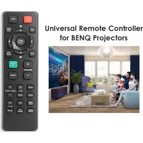 Remote Control Replacement for BENQ Projector MS504 MX505 MS521P MS522P MS524 MW526 MX525 MX522P MS517 Black 125x35x15mm