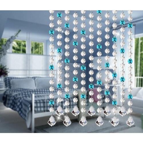 On sale!!! Wholesale 10strip of 1.2 meter Crystal strands / Octagon bead strands For Crystal glass Chandelier Hanging Decoration
