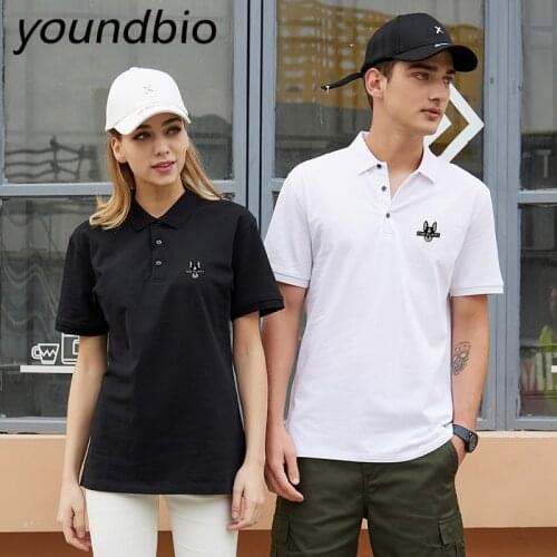 Couple Polo Shirts Mens Shirts Fashion Casual Shirts for Women Short Sleeve 95% Cotton Summer High Quality Polo Shirts