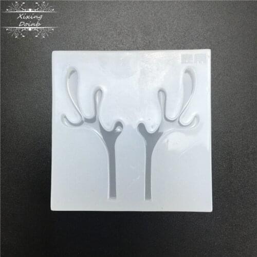 DIY deer horn shape silicone mold deer horn Pendant Jewelry Mold mobile phone case decorative jewelry resin mold