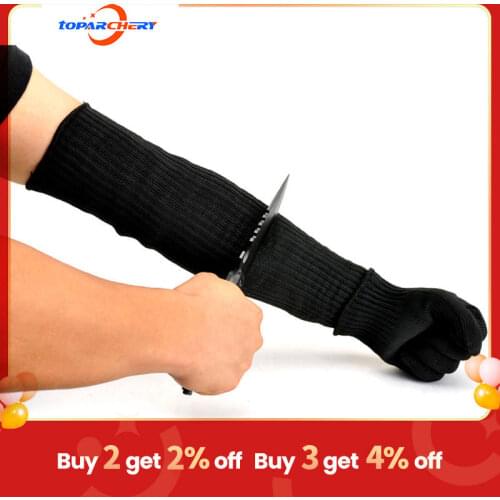 Arm Protection Sleeve Cut Resitant 40cm Burn Resistant Anti Abrasion Safety Arm Guard for Garden Kitchen Yark Work