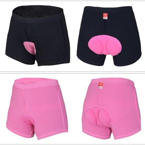 VEOBIKE professional womens cycling underwear pink / black / S / M / L / XL / XXL, ladies 3D thick cycling underwear shorts W