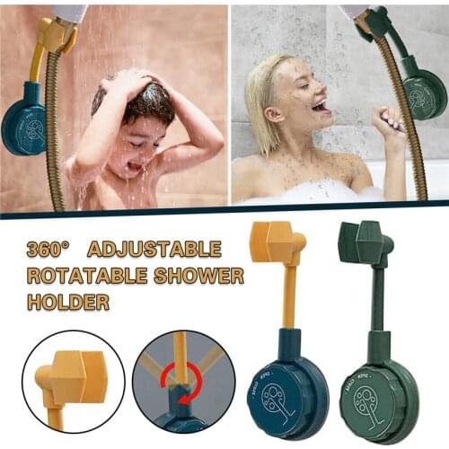 1PCS 360° Adjustable Rotatable Shower Head Wall Mount Holder No-Punching Shower Rack Bathroom Wall Mounted Bracket J60