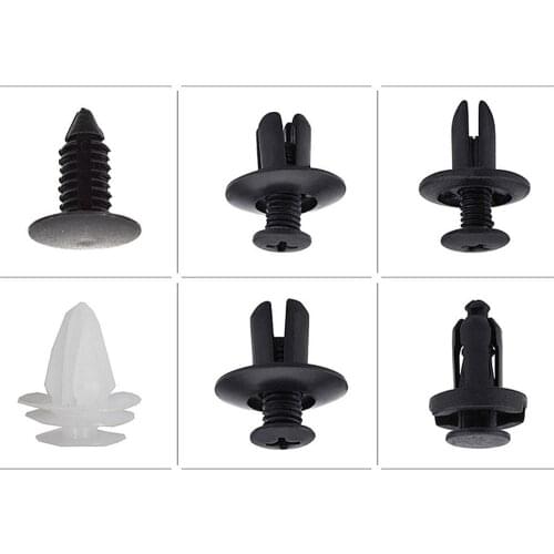 100pcs Mixed Auto Fastener Clip Car Body Push Retainer Pin Rivet Door Bumper Cover Fasteners Trim Panel Retainer Fastener Kit