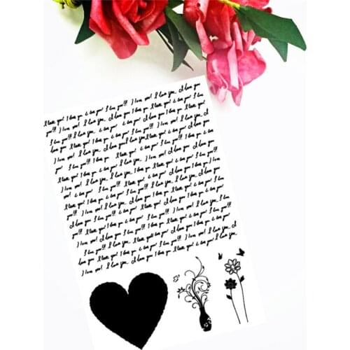 11x16CM Love poetry transparent seal clear stamps silicone seal roller stamps DIY scrapbook album / card production