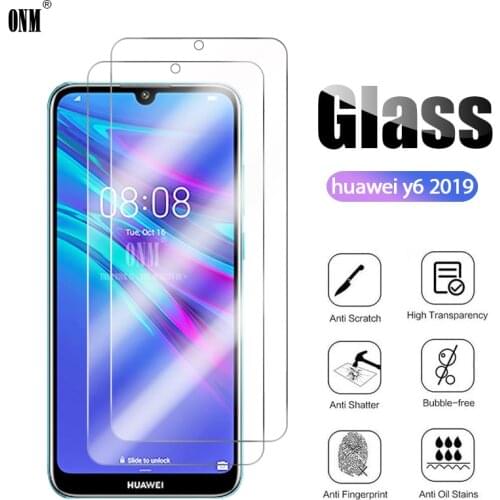 2Pcs Tempered Glass For Huawei Y6 Pro 2019 Screen Protector For Huawei Y6 Prime 2019 Protective Glass Film