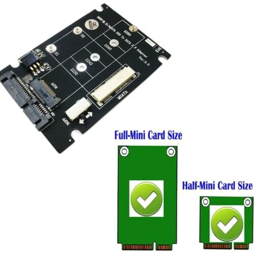 2 in 1 Combine Mini PCI-E M.2 NGFF & mSATA SSD To SATA 3.0 III Adapter