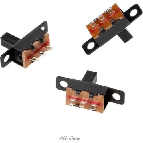 20 Pcs DC 50V 0.5A 3 Solder Lug Pin 2 Position SPDT 1P2T Mini Panel Slide Switch