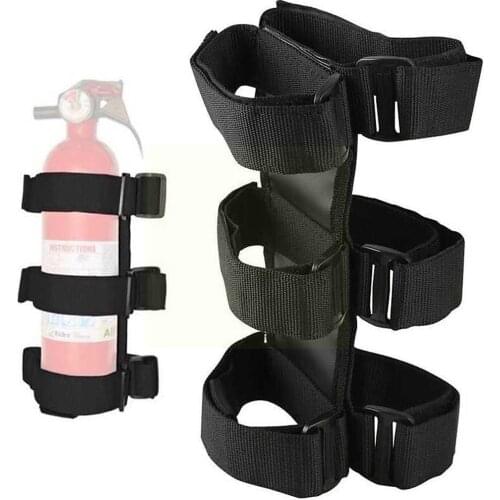 2021 Oxford Cloth Car Fire Extinguisher Fixed Fastener Holder For Jeep Wrangler Bar Jl Roll Automobile Adjustable Straps JK X3U6