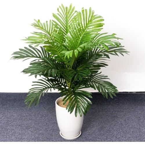 75cm 18Leaves Tropical Plants Large Artificial Palm Tree Fake Coconut Leaf Plastic Big Palm Leaves For Home Garden Wedding Decor