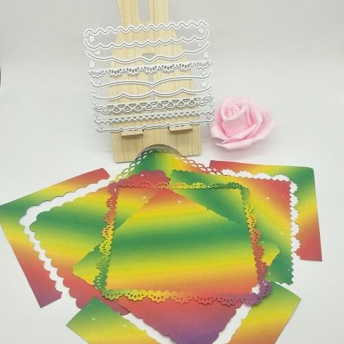 9 / set decorative card edge metal cutting lace die for scrapbook DIY photo album metal cutting die