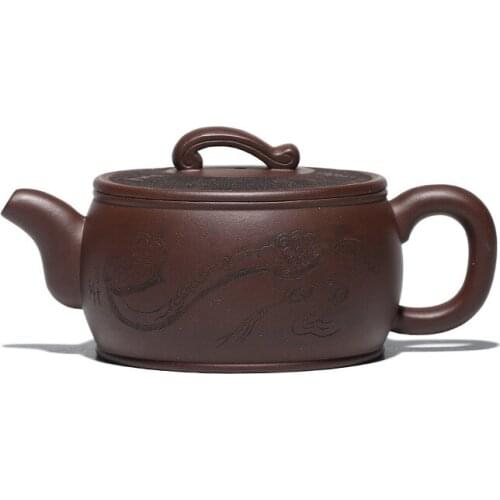 Yixing Purple Clay Pot, Zisha, Tea Set, Drinking Set, Tea Drinking, Handmade, Wishful Hantile Pot,Drinkware,Teaware,Greem tea