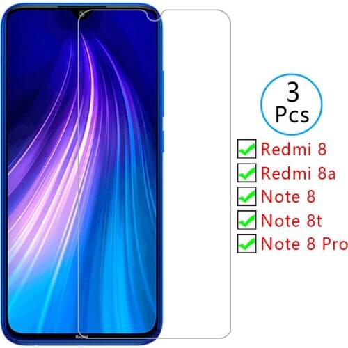 Case for xiaomi redmi note 8 pro 8t 8a cover screen protector tempered glass on not t8 8pro note8 note8t protective phone coque