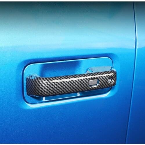 For Ford F150 F-150 2015-2019 Accessories ABS Carbon Fiber Side Door Handles Cover Trim 4pcs Car Styling
