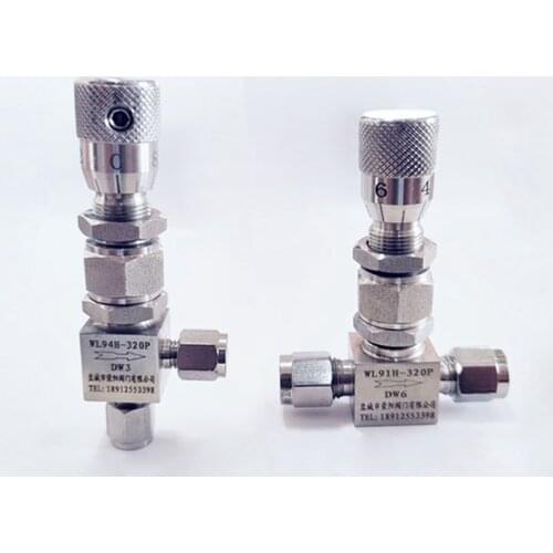 Fit 2 3 4 6 8 10 12mm 1/16" 1/8" 1/4" 3/8" OD Tube Compression 304 Stainless Steel Needle Valve Flow Mirco Regulating Metering