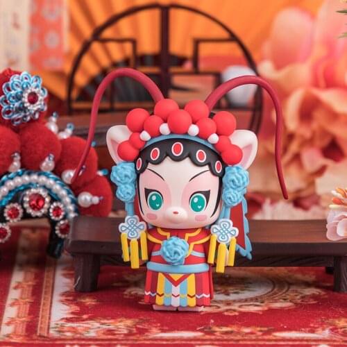 Kawaii toy authentic deer almond Peking Opera Garden series trend kid doll Christmas gift decoration Blind Random box