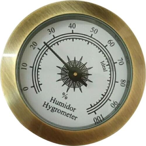 Round Analog Hygrometer for Cigar Humidor Guitar Cabinets 50mm Diameter LX0D