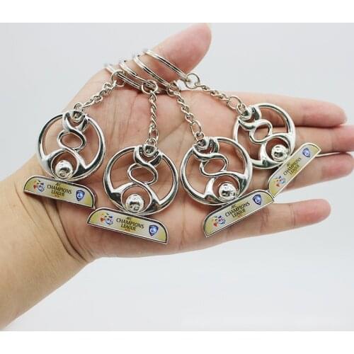 Metal top quality alloy Asia league champions trophy keychain keyring Soccer Souvenirs Award Free Engraving christmas decoration