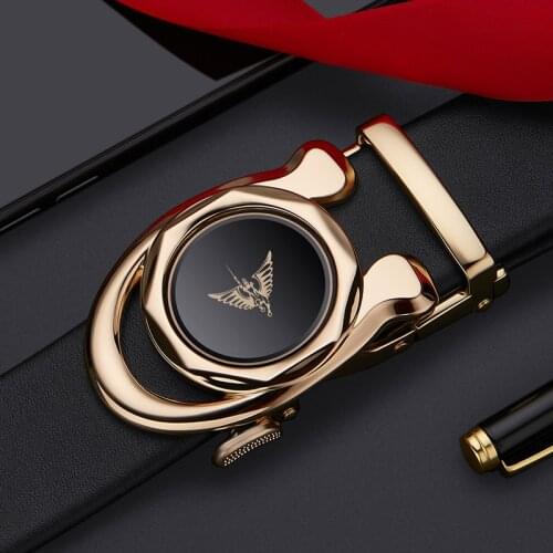 High grade cow leather automatic buckle mens belt brand trend belt personalized trouser belt