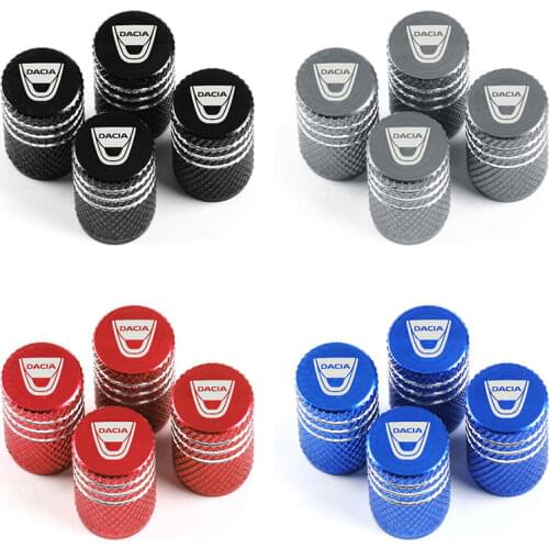 New 4PCS Aluminum alloy Auto Wheel Tire Valve Stem Caps Cover For Dacia Duster Logan Sandero 2 Mcv Sandero Car Accessories