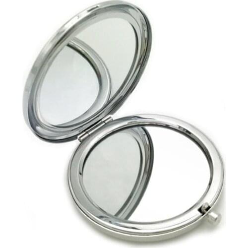 Portable Fashion Exquisite Travel Round Metal Double Side Mirror Women makeup Accessories