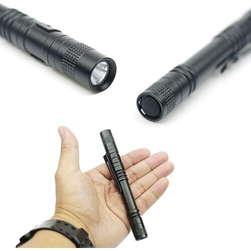 Portable Flashlight Pencil Pocket Light LED Waterproof Torch Aluminum Alloy Outdoor Camping Hiking Lamp USB Rechargeable