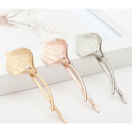 Ruifan 3 Color Fashion Calla Pearls Hair Clip Barrettes Hairpin Women Hair Pins Trendy Fashion Accessories Jewelry YHA006