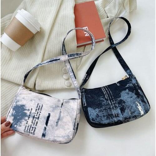 Fashion Womens Bag Luxury Designer Floral Letters Printed Underarm Shoulder Bag Casual Female Bag Small Purse Shopper Handbags