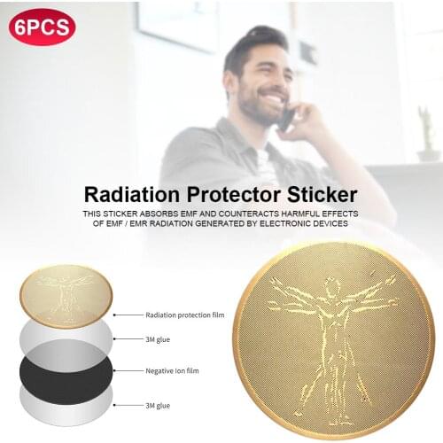 Anti Radiation Protector Shield EMF Protection Cell Phone Sticker EMR Blocker Negative Ions EMF Blocker for Mobile Phones Laptop