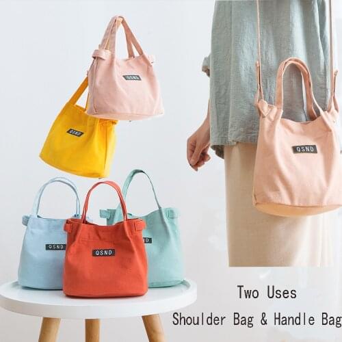 Large Capacity Canvas Tote Shoulder Bag Fabric Cotton Cloth Reusable Shopping Bag For Women 2020Bento Bag Handbags Shopper Bags