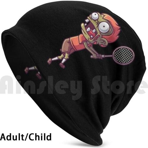 Zombie Tennis Beanies Knit Hat Hip Hop Zombie Brain Undead Halloween Scary Monster Sport Ball Sports Athlete