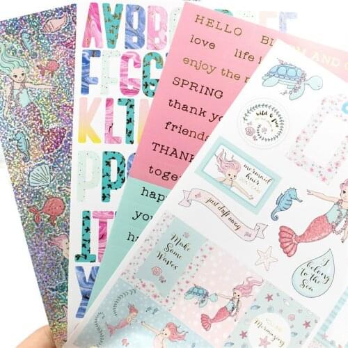 YPP CRAFT Lovely Mermaid Self- adhesive Paper Sticker for Scrapbooking/ DIY Crafts/ Card Making Decoration