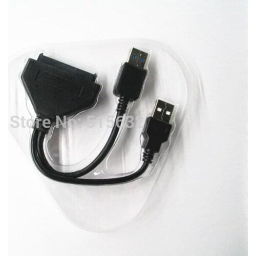 Replace Super Speed USB 3.0 to SATA 22 Pin 2.5 Hard disk drive SSD Adapter Black