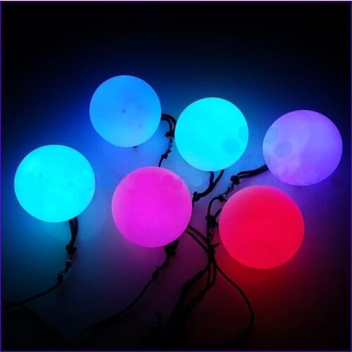 1PC Belly Dance LED Poi thrown Ball for women Professional dancing hand-Props LED Light Poi Balls belly dance Accessories