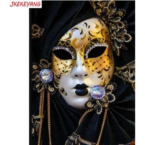 5D DIY square/round Diamond painting Beautiful venetian mask Cross Stitch Diamond Embroidery Pattern Rhinestone J1821