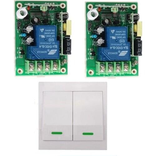 Smart Home 110V 220V 240V 260V 3000W RF Wireless Remote Control Switch System For Light Lights With 2Button Wall Transmitter