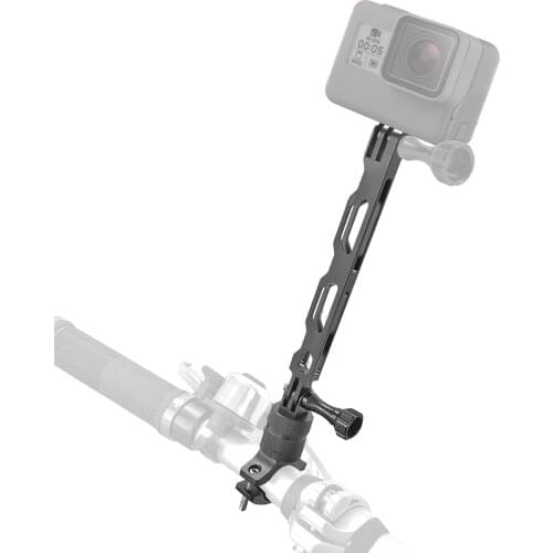 CNC Aluminum Alloy Mount Holder Stand with Clamp for Bike Motorcycle Handle Bar Monopod Selfie Stick for Gopro Hero SJcam Camera