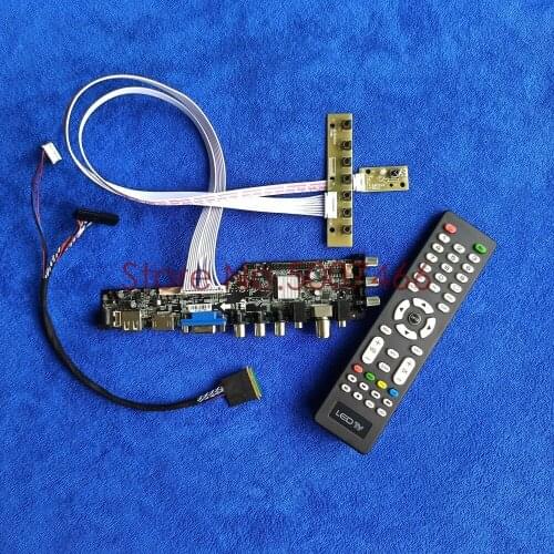 For LP156WH4-TLR1/TLD1/TLD2 LVDS Pin universal 1366*768 DVB digital panel VGA USB AV TV 3663 LCD Controller board DIY Kit