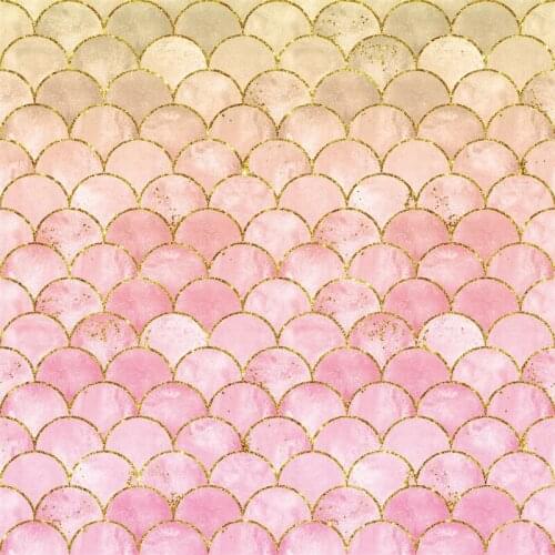 Pink Fish Scales Mermaid Princess Backdrop For Photography Newborn Baby Shower Birthday Party Photo Background For Photo Studio