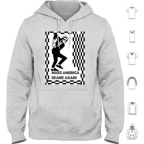 Make America Skank Again Hoodies Long Sleeve Ska Reggae Punk Rudeboy Rude Boy Rudegirl Rude Girl Alt Red