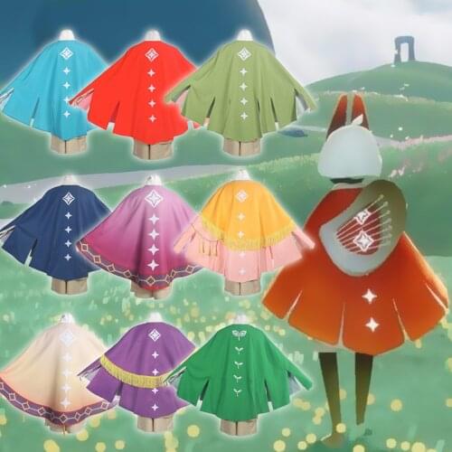Game Sky Children of Light Cosplay Season of Rhythm Cosplay Costumes Cloak Tops Pants women Halloween Carnival Robe Uniform Men
