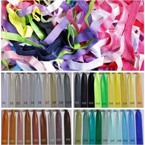 Good Quality 5/8inch Solid Fold Over Elastic 100Y/lot Wholesale FOE Elastic Ribbon Webbing for DIY Headwear Hair Accessories