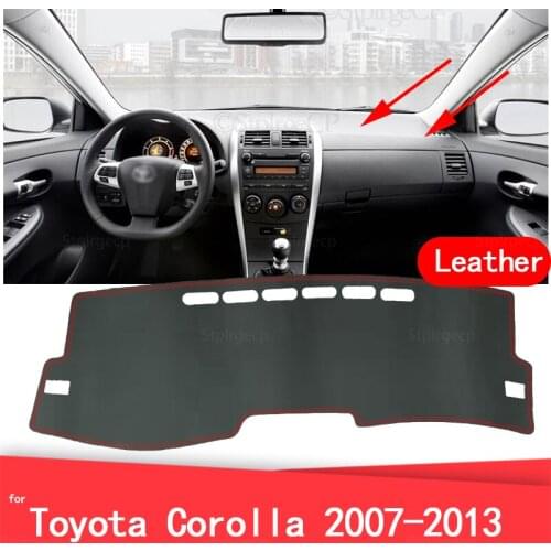 For Toyota Corolla E140 E150 2007~2013 Leather Car Dashmat Dashboard Cover Dash Mat Accessories Left Right Drive