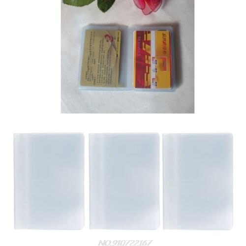 Plastic PVC Clear Pouch Name ID Credit Card Holder Case Organizer Keeper Pocket N25 20 Dropshipping