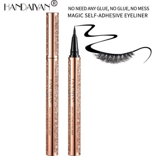 Two-in-one eyeliner can stick false eyelashes cool black eyeliner