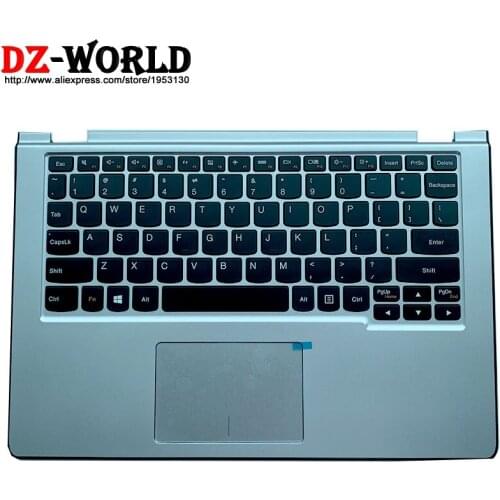 Palmrest silver Upper Case With US English Keyboard Touchpad for Lenovo Yoga2 11 Yoga 2 C Cover 90204958 25214381 AP0T500200