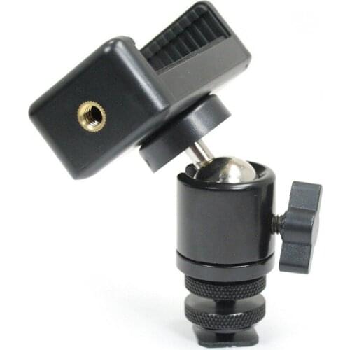 Locking Ball Head with Phone Holder Hot Shoe Adapter Set fr use with DLSR tripod